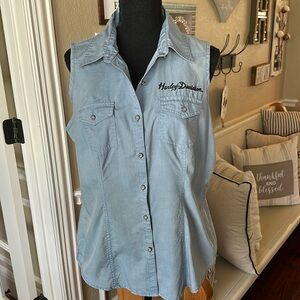 EUC Harley button tank